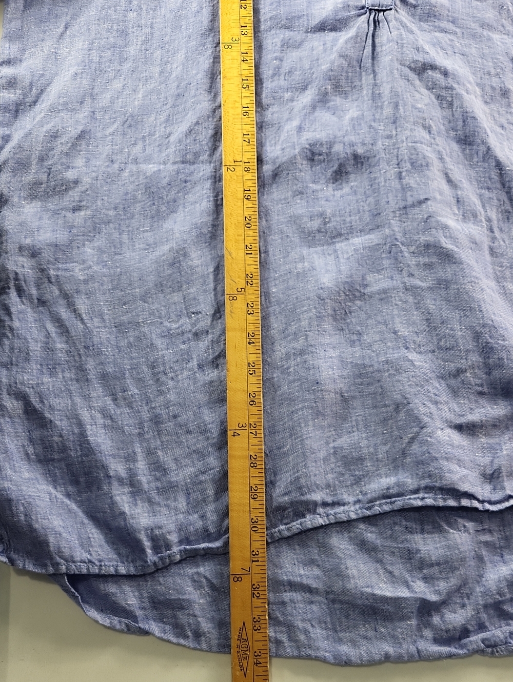 JNY Blue Linen-Button Pullover Shirt Size 3X - Picture 6 of 6